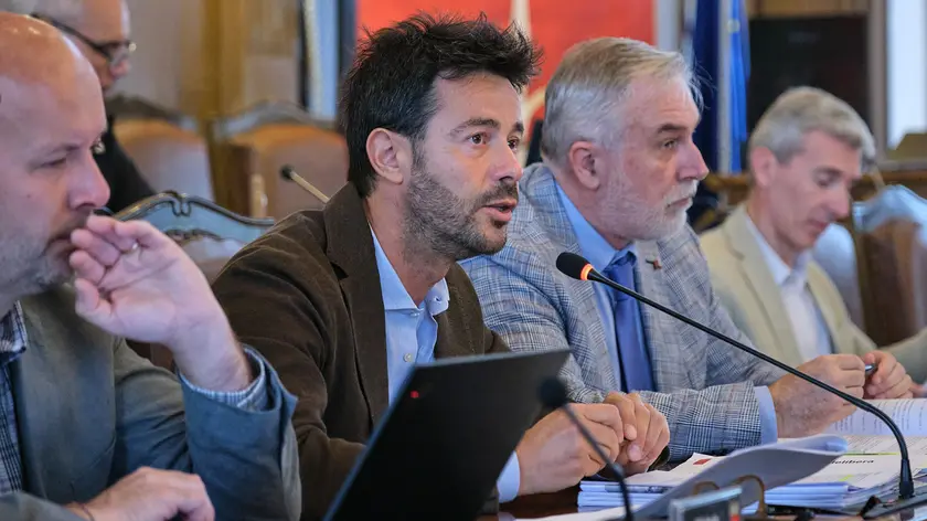 L’assessore Michele Babuder e l’ingegner Giulio Bernetti (Silvano)