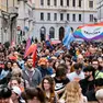 Il corteo in via Ghega (Silvano)