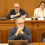 Adami con, sullo sfondo, il sindaco e la presidente del Consiglio