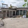 Il cantiere che trasformerà il bar Flavia in locale di Maritani. Foto Silvano