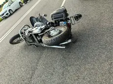 La moto coinvolta nell'incidente di Latisana