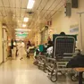 Il corridoio del Pronto soccorso di Cattinara (Lasorte)