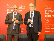 Guido Modugno, docente dell’Università di Trieste con Umberto Martinuzzi, vicepresidente Cassa Rurale Fvg