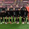 L'undici della Triestina prima del play-out di ritorno contro il Caldiero (Foto Lasorte)