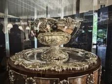 La Coppa esposta a Trieste (Lasorte)