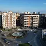 Una veduta aerea su alcuni palazzi del centro monfalconese foto Bonaventura
