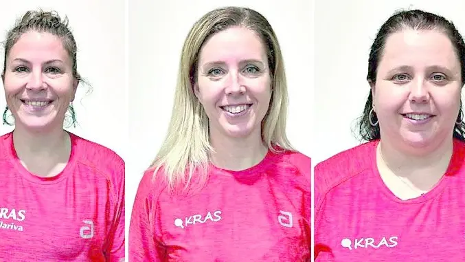Da sinistra a destra, Katja, Martina e Vanja