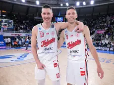 Candussi e Uthoff hanno avuto un ruolo chiave nel successo in gara-2 (Foto Ciamillo/Lasorte)