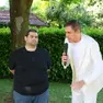 Moreno Morello (a destra) con Cristiano Gobbi, bersagliato di multe