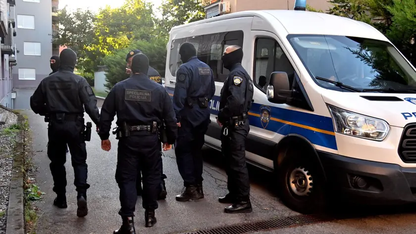 L'intervento della Polizia croata