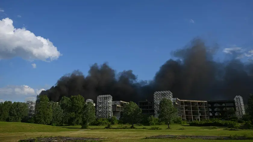 Le fiamme nel complesso di Zagabria