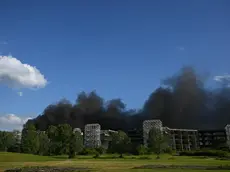 Le fiamme nel complesso di Zagabria