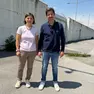 La parlamentare Debora Serracchiani con il sindaco Alessandro Pagotto dopo la visita al Cpr di Gradisca