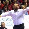 La grinta di Jamion Christian durante la sua ultima partita alla guida di Trieste foto Bruni
