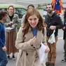 Laura Zorzini davanti al Tribunale di Trieste (Lasorte)