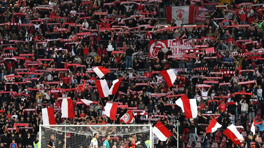 I tifosi della Triestina nella serata della salvezza (Lasorte)
