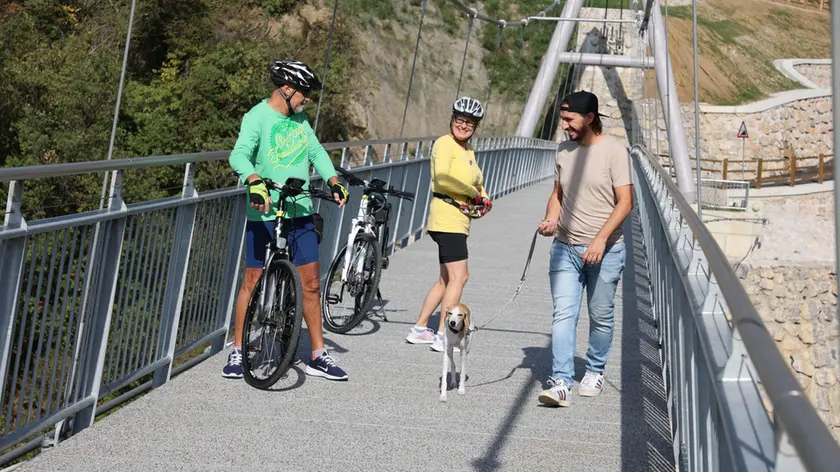 La ciclovia transfrontaliera in una foto di archivio