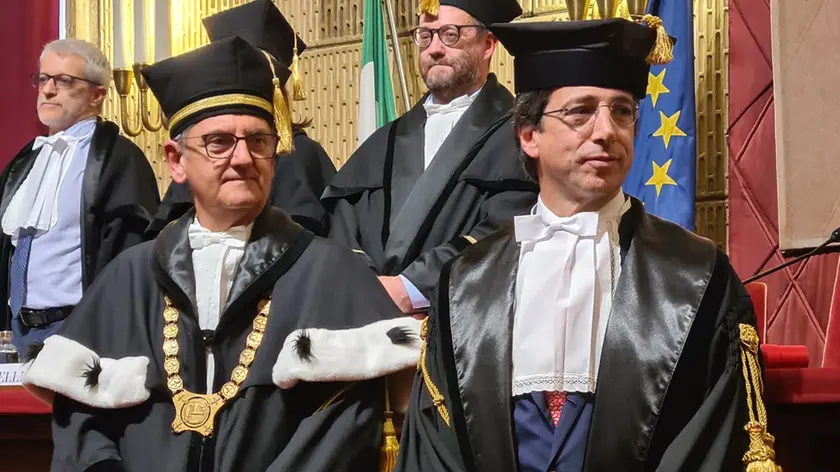 La cerimonia di conferimento in Aula Magna a Trieste