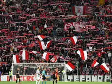 La curva durante la partita di ritorno contro Caldiero (Lasorte)