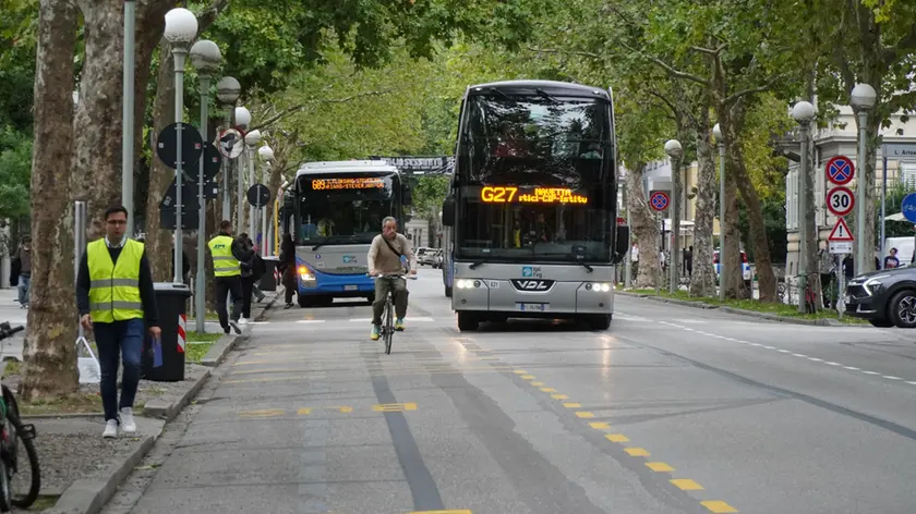Il Centro intermodale dei bus in corso Italia a Gorizia (Bumbaca)