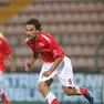 Giorgio Gorgone in azione con la maglia rossoalabardata