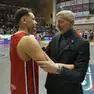 Il giemme Arcieri qui con Ross, tra i giocatori confermati per la prossima stagione (Foto Bruni)