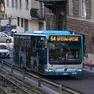 La linea 64 in via Commerciale (Lasorte)