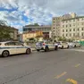 L’intervento della Polizia locale in piazza Perugino