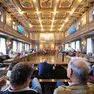 L’aula del Consiglio comunale durante la seduta di giovedì. Fotoservizio di Massimo Silvano