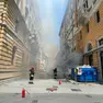 L'intervento dei Vigili del fuoco sul posto