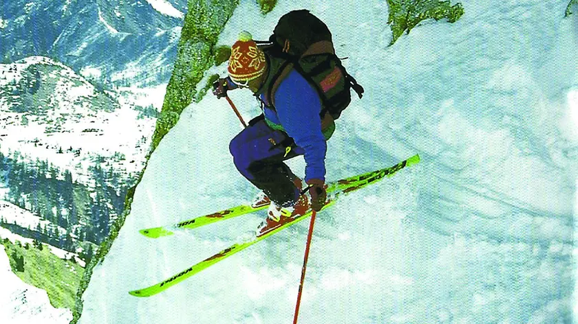 Luciano De Crignis sul Monte Canin nel 1966