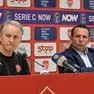 L’allenatore rossoalabardato Attilio Tesser e il direttore tecnico Daniele Delli Carri. Foto Massimo Silvano