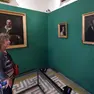 La mostra allestita con i quattro dipinti (Bruni)
