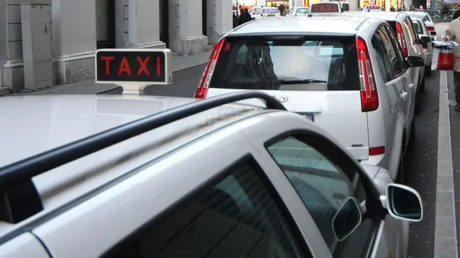 Taxi in una foto di archivio