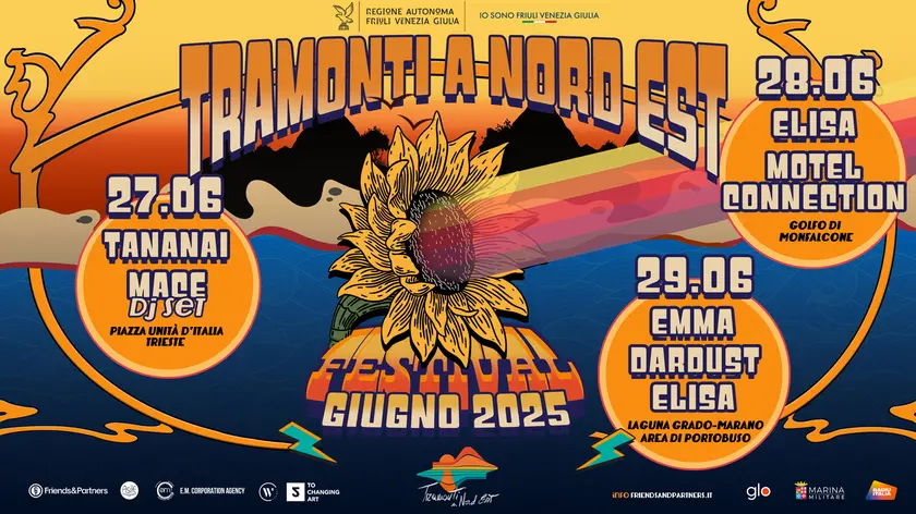 La locandina del festival "Tramonti a Nord Est"