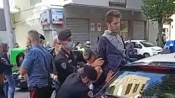 L’arresto di Ugo Rossi da parte dei carabinieri nel settembre 2021