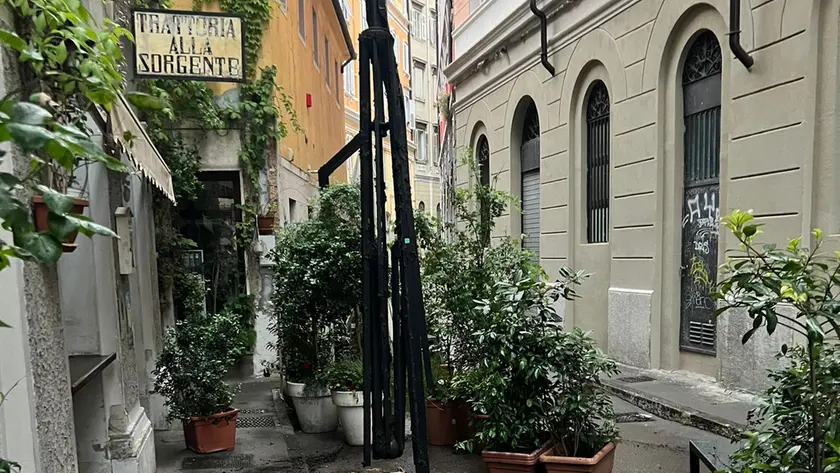 I danni in via della Sorgente