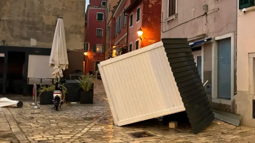 I danni del maltempo a Rovigno