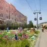 Il render della cabinovia