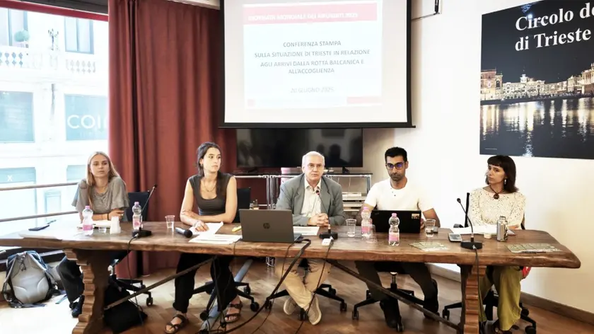 La conferenza stampa in occasione della Giornata mondiale del rifugiato. Foto Lasorte