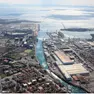 Una veduta della zona industriale del Lisert a Monfalcone