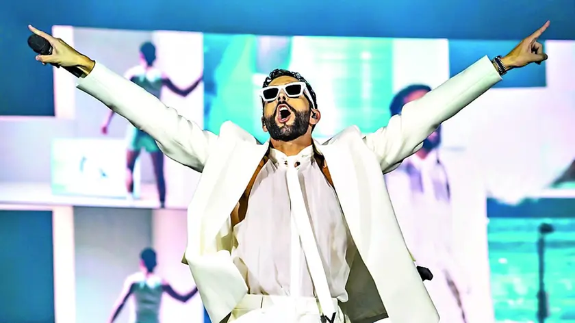 Marco Mengoni durante un’esibizione