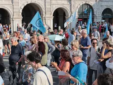 La protesta no Ovovia (Foto Lasorte)