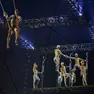 Gli artisti impegnati in uno show nei giorni scorsi