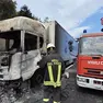 Il camion carbonizzato