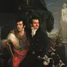 Dettaglio de "Autoritratto col fratello Francesco" di Giuseppe Tominz, 1818
