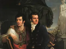 Dettaglio de "Autoritratto col fratello Francesco" di Giuseppe Tominz, 1818