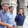 I consiglieri di opposizione Giovanni Barbo (Pd), Paolo Altin (Punto franco) e Giorgia Kakovic (At) foto Silvano