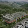 Il rendering di Montedoro con l’edificio B a oggi incompiuto e la zona del potenziale Centro sportivo