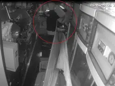 Il ladro con la cassa automatica immortalato dalla videosorveglianza